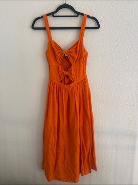 Fe Noel x Target Double Cutout MIDI Dress - Orange